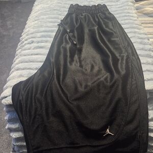 Jordan Black Mesh Basketball Shorts with White Jumpman